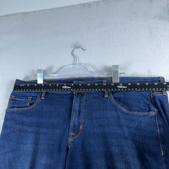 Old Navy Power Slim Straight Jeans Mid Rise Stretch Womens Blue Size 16 Short - Picture 8 of 12